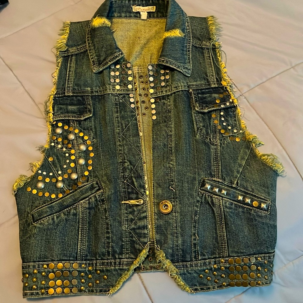 Jean Studded Vest